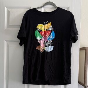lululemon athletica Black Tee with Colorful Abstract Design